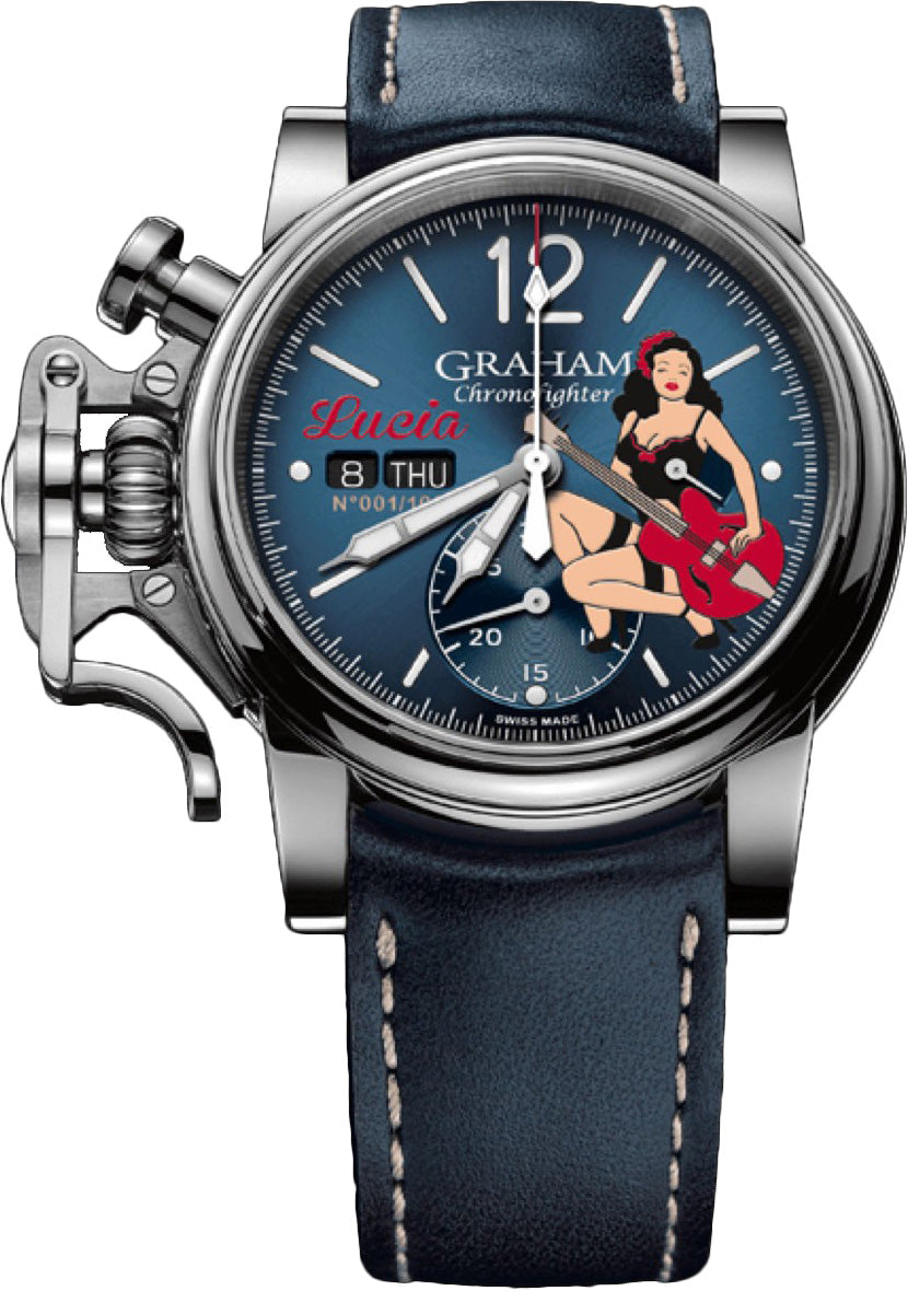 Graham Watch Chronofighter Vintage Nose Art Lucia Limited Edition 2CVAS.U11A.L129S Image 1