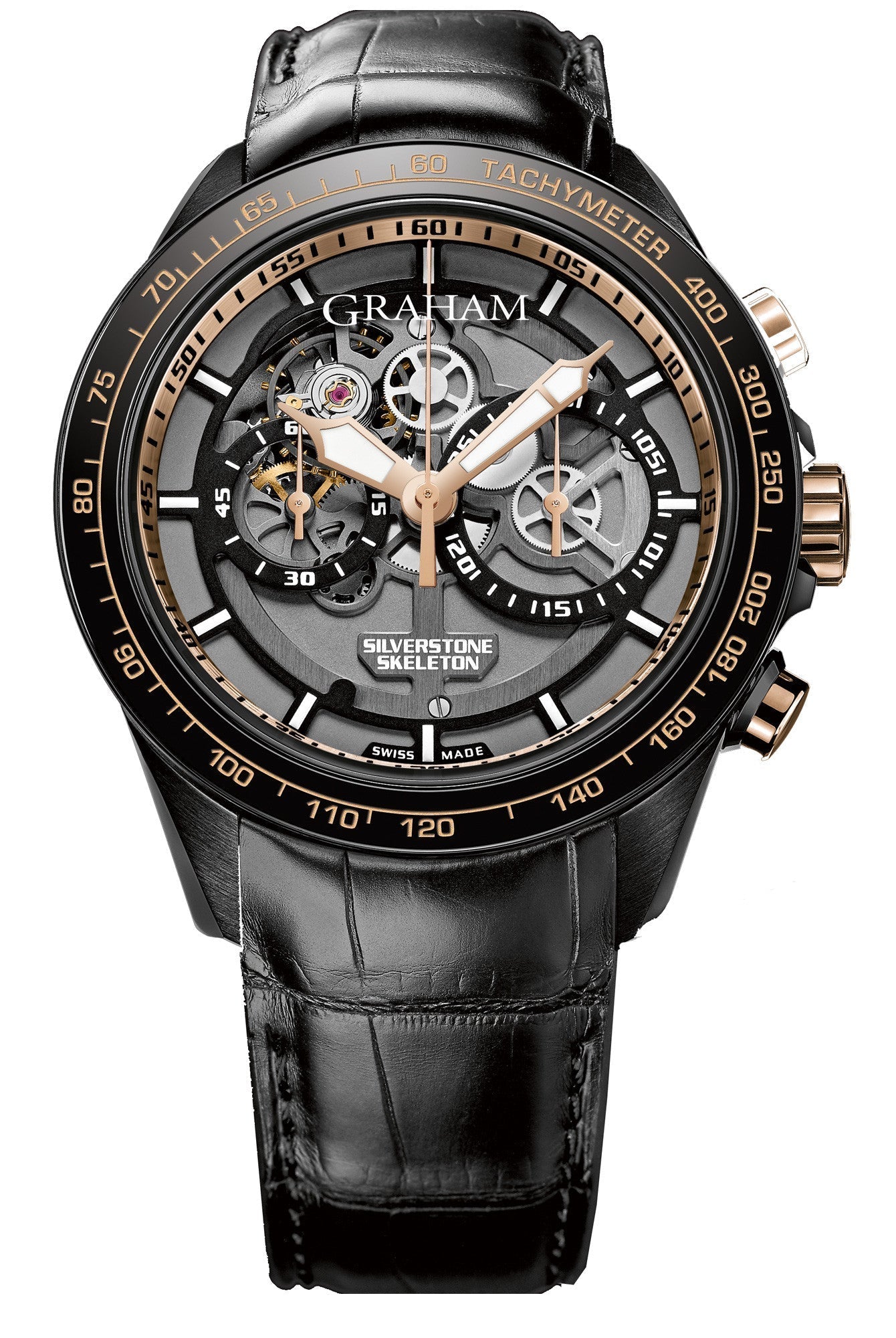 Graham Watch Silverstone RS Skeleton Black & Gold Limited Edition 2STAZ.B02A.C160H Image 1