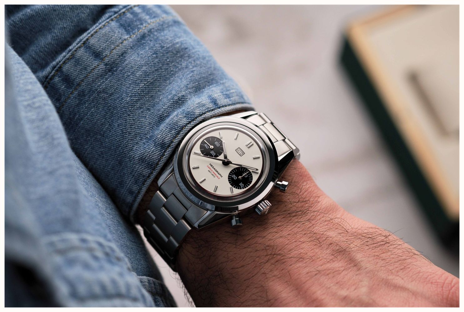 HTD Hesagraph Cannoli Bi-Compax Chronograph Watch H19F25C Image 4