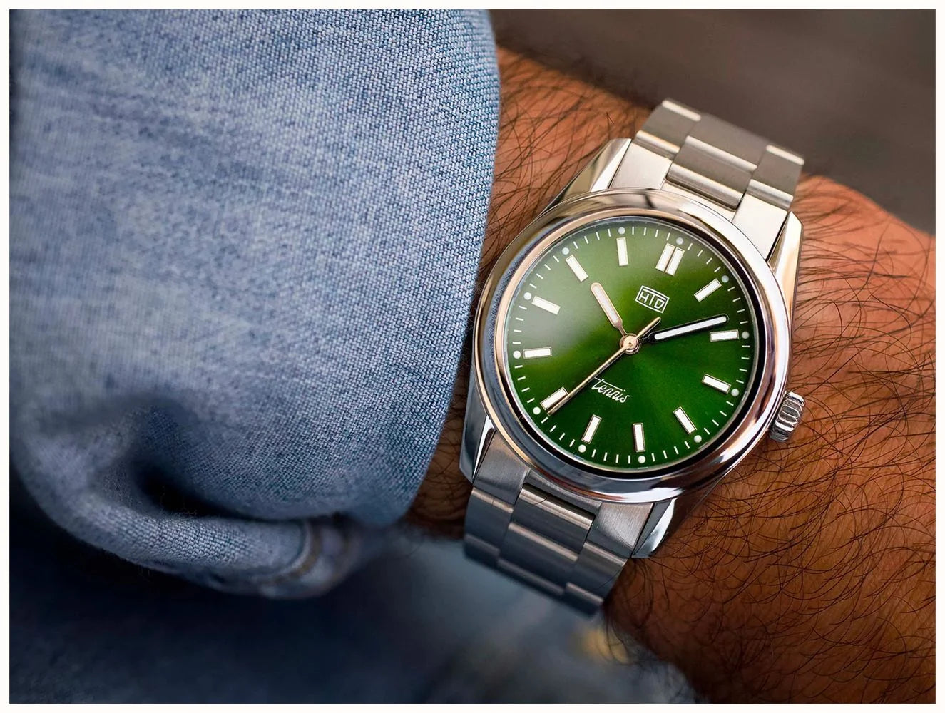 HTD Tennis Chic Deep Green Automatic Watch T23S01_CDG Image 9