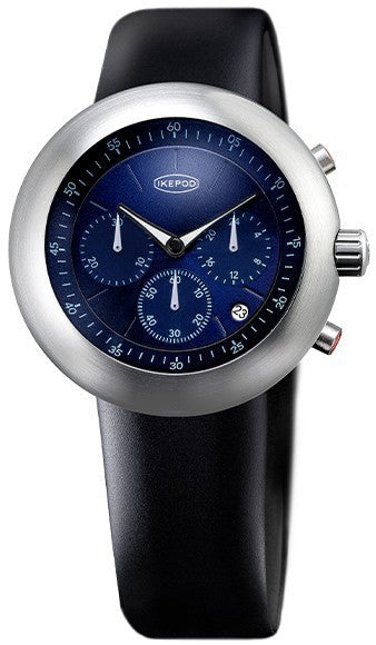 Ikepod Chronopod Blue Suede Watch C006-SI-LB Image 1