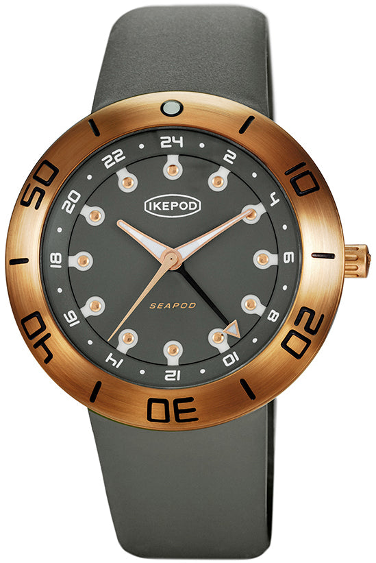 Ikepod Seapod S004 GMT Bronze Archi Grey Limited Edition Watch S004 ARCHI GREY Image 1