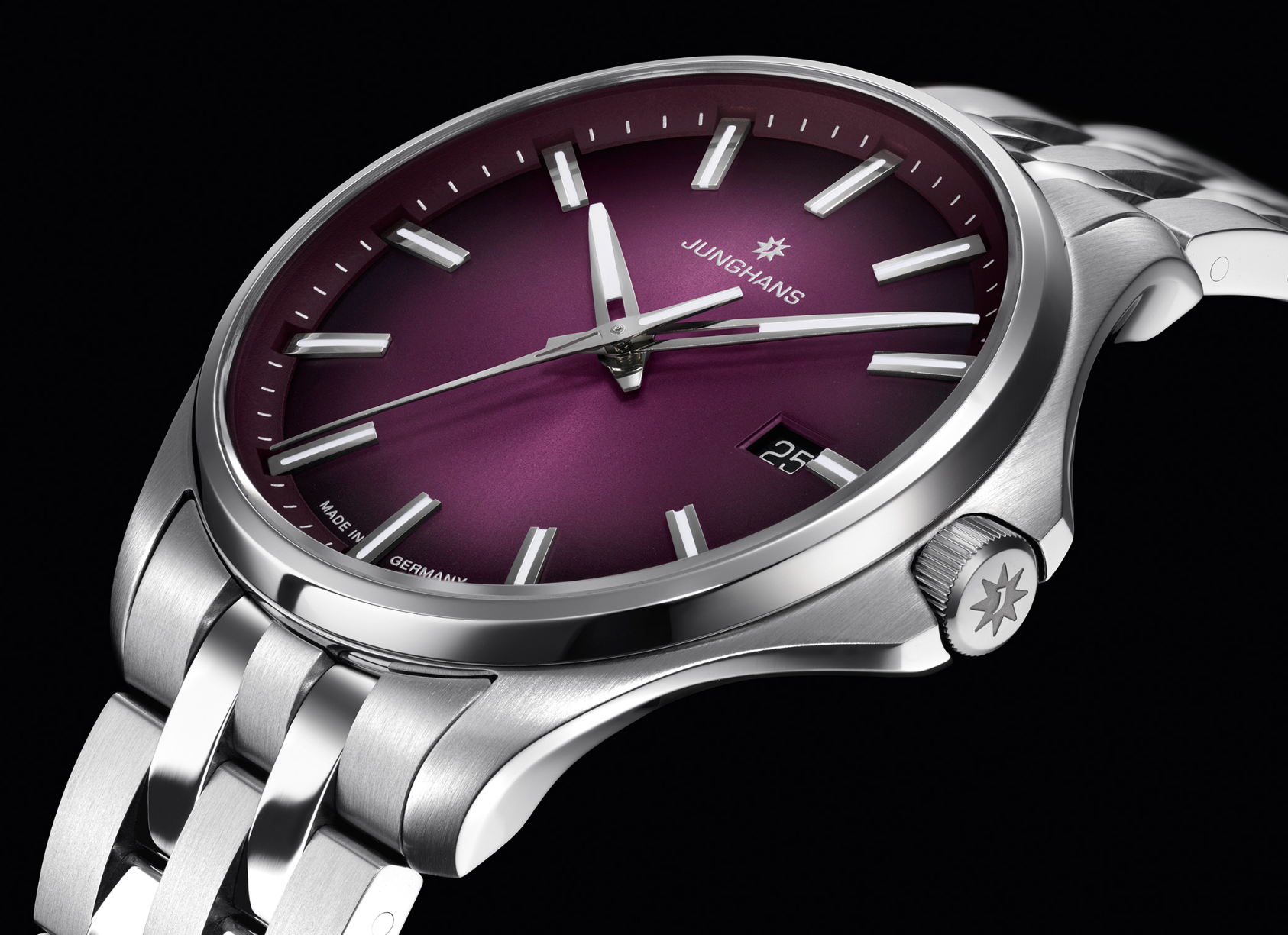 Junghans Meister S 35mm Quartz Purple Watch 47/4532.44 Image 3