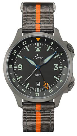 Laco Watch Pilot Frankfurt GMT Schwarz 862120 Image 1