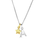 Little Star Sterling Silver Yellow Gold Plated Star Alphabet Letter Customisable Pendant LSC0381