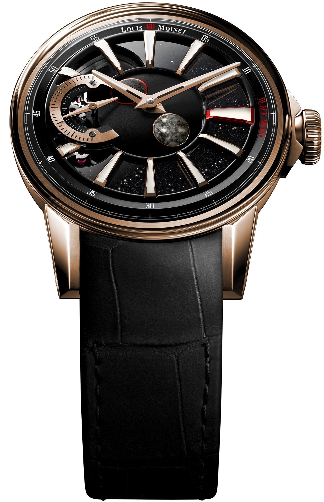 Louis Moinet Black Moon 18K Red Gold Limited Edition Watch LM-110.50.55 Image 1