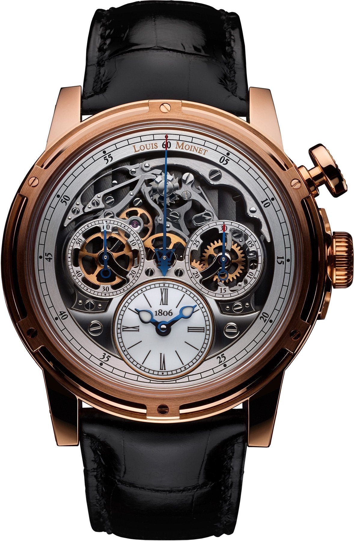 Louis Moinet MemOris Chronograph Rose Gold Limited Edition Watch LM-54.50.80 Image 1