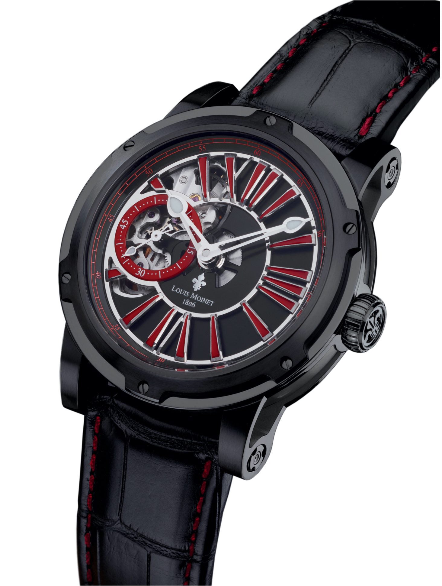 Louis Moinet Watch Metropolis Black Red Limited Edition LM-45.10.52 Image 1