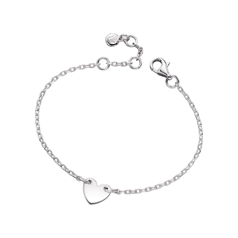 Little Star Sterling Silver Anna Heart Childs Bracelet LSB0177