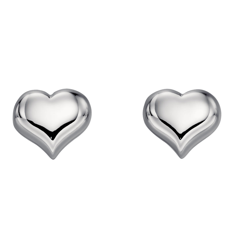 Little Star Sterling Silver Freya Heart Childs Stud Earrings LSE0183