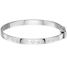 Little Star Sterling Silver Mirai Heart Pattern Baby Bangle LSB0309