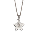 Little Star Sterling Silver Diamond Lyra Star Childs Necklace LSN0319
