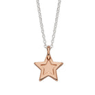 Little Star Sterling Silver Rose Gold Plated Nova Star Childs Necklace LSN0351