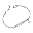 Little Star Sterling Silver Diamond Aisha Charm Child ID Bracelet LSB0234