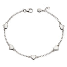 Little Star Sterling Silver Beatrice Heart Charm Childs Bracelet LSB0308