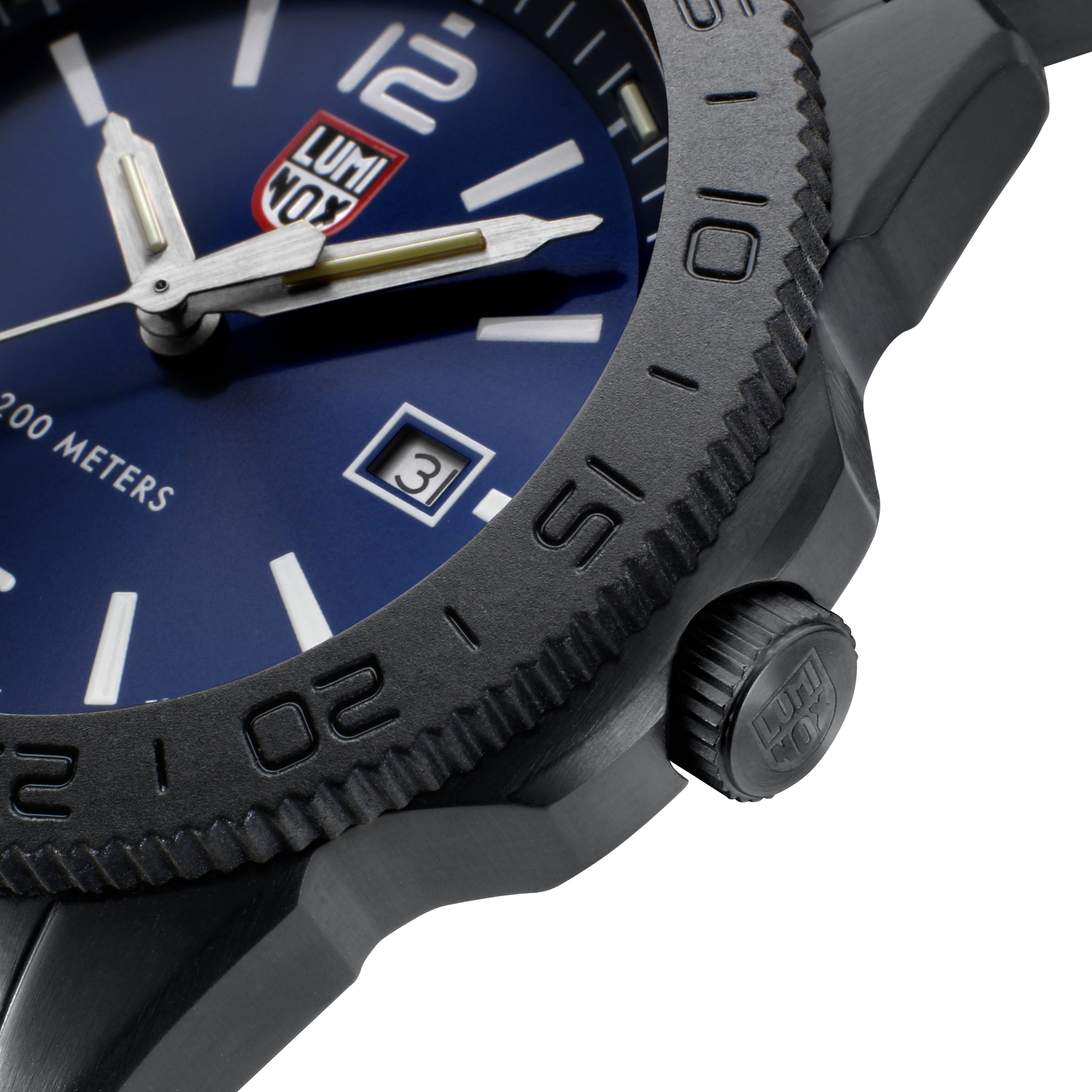 Luminox Pacific Diver Black Steel Blue 3120 Series Watch XS.3123.B Image 5