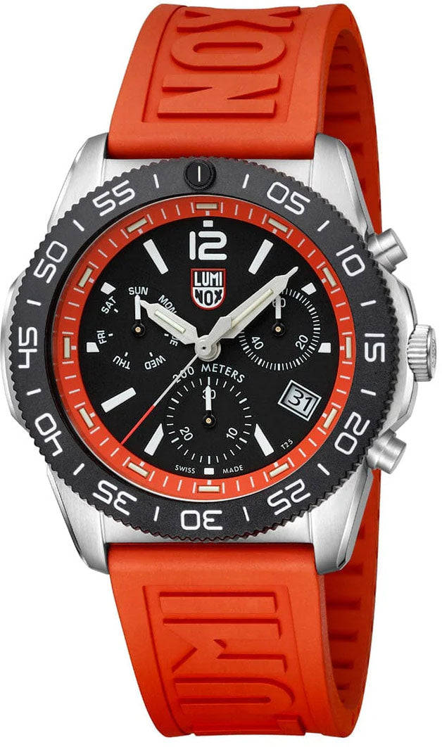 Luminox Pacific Diver Chronograph 44mm 3140 Series Black Orange Watch XS.3149.SET Image 3