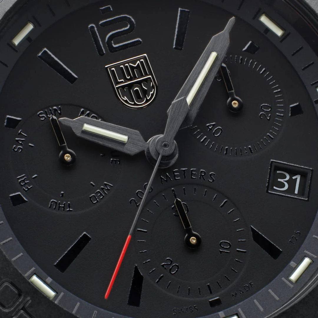 Luminox Pacific Diver Chronograph 44mm 3140 Series Blackout Watch XS.3141.BO.1.SET Image 4