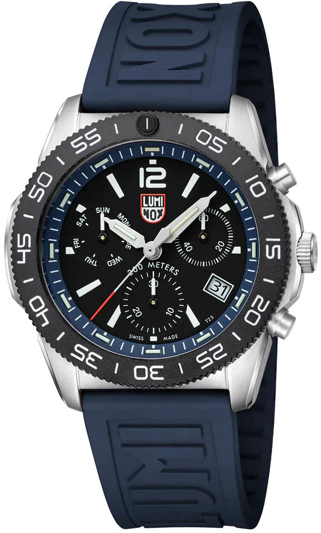 Luminox Sea Pacific Diver Chronograph 3140 Black Blue Watch LUM-463 Image 3