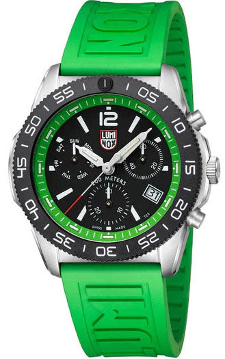 Luminox Sea Pacific Diver Chronograph 3140 Black Green Watch XS.3157.NF Image 3