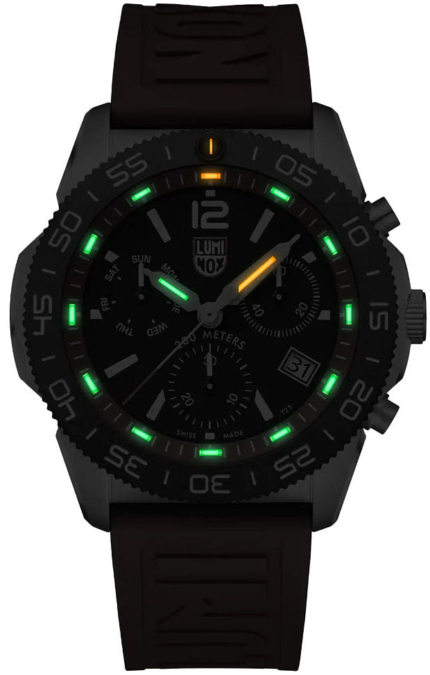 Luminox Sea Pacific Diver Chronograph 3140 Black Red Watch XS.3155 Image 2