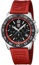 Luminox Sea Pacific Diver Chronograph 3140 Black Red Watch XS.3155 Image 3