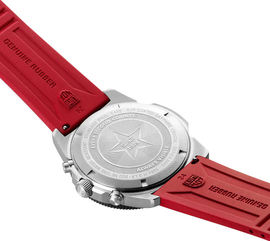Luminox Sea Pacific Diver Chronograph 3140 Black Red Watch XS.3155 Image 4