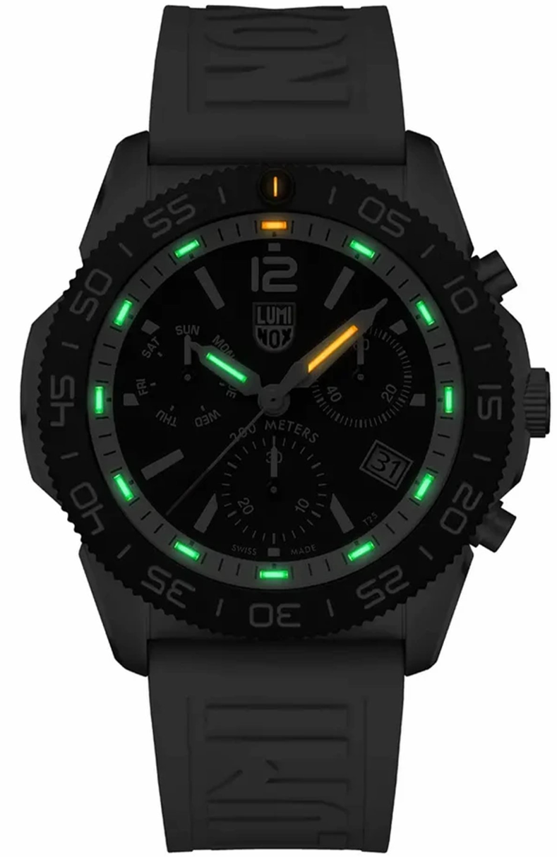 Luminox Sea Pacific Diver Chronograph 3140 Black White Watch XS.3141 Image 2
