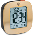 Marathon Clock Compact Alarm Temperature & Date Gold CL030058-GD-00-NA Image 1