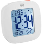 Marathon Clock Compact Alarm Temperature & Date White CL030058-WH-00-NA Image 1