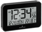 Marathon Clock Crystal Framed Atomic Wall Temperature & Humidty Black CL030060-BK-00-EU1 Image 1