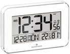 Marathon Clock Crystal Framed Atomic Wall Temperature & Humidty White CL030060-WH-00-EU1 Image 1