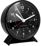 Marathon Clock Mechanical WindUp Alarm Black CL034001-BK-BK-NA Image 1