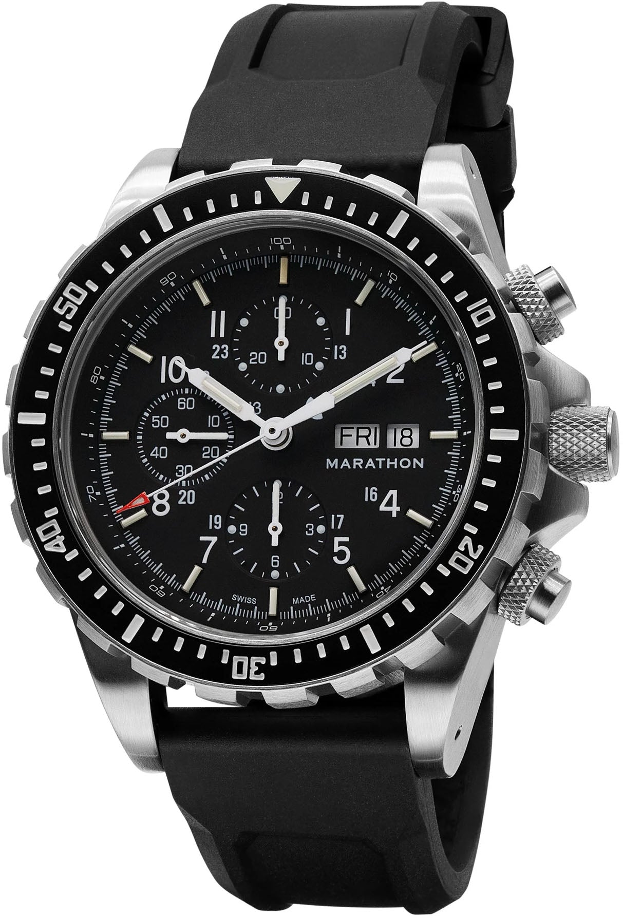 Marathon Dive Jumbo Diver Pilots Automatic Chronograph CSAR Watch WW194014SS-0130 Image 1