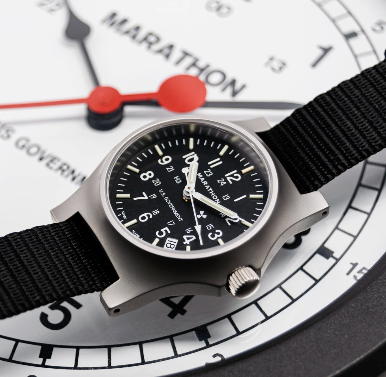 Marathon General Purpose Re-Issue GP Quartz With Date GPQ Watch WW194015SS-0101 Image 4