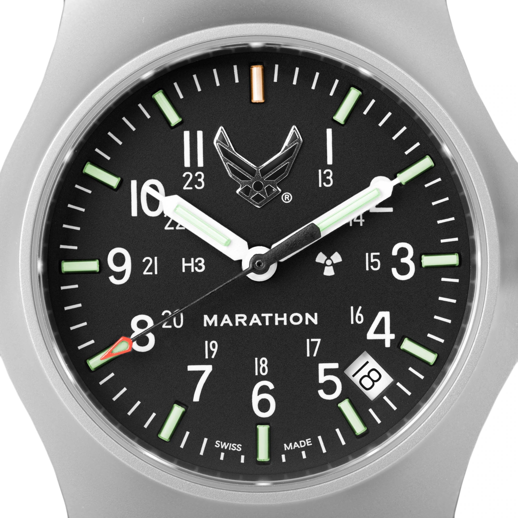 Marathon USAF Official Re-Issue GP Quartz With Date GPQ Watch WW194015SS-1003 Image 2