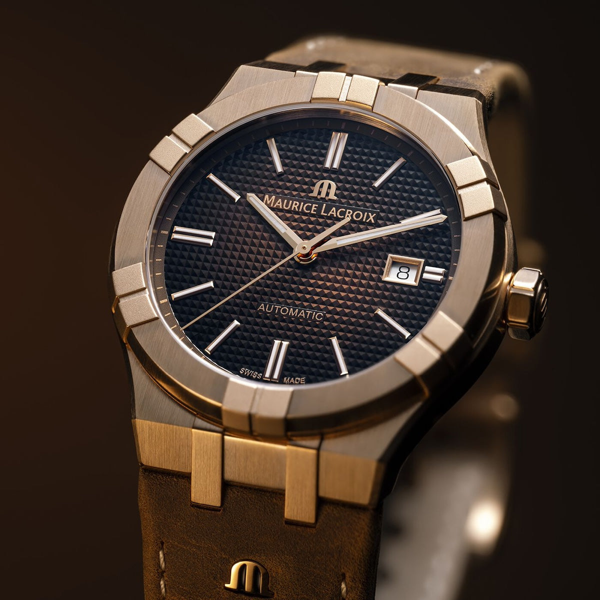 Maurice Lacroix Aikon Automatic Bronze Limited Edition Watch AI6008-BRZ01-730-3 Image 4