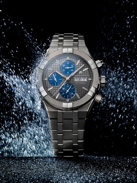 Maurice Lacroix Aikon Automatic Chronograph Titanium Watch AI6038-TT032-330-1 Image 4