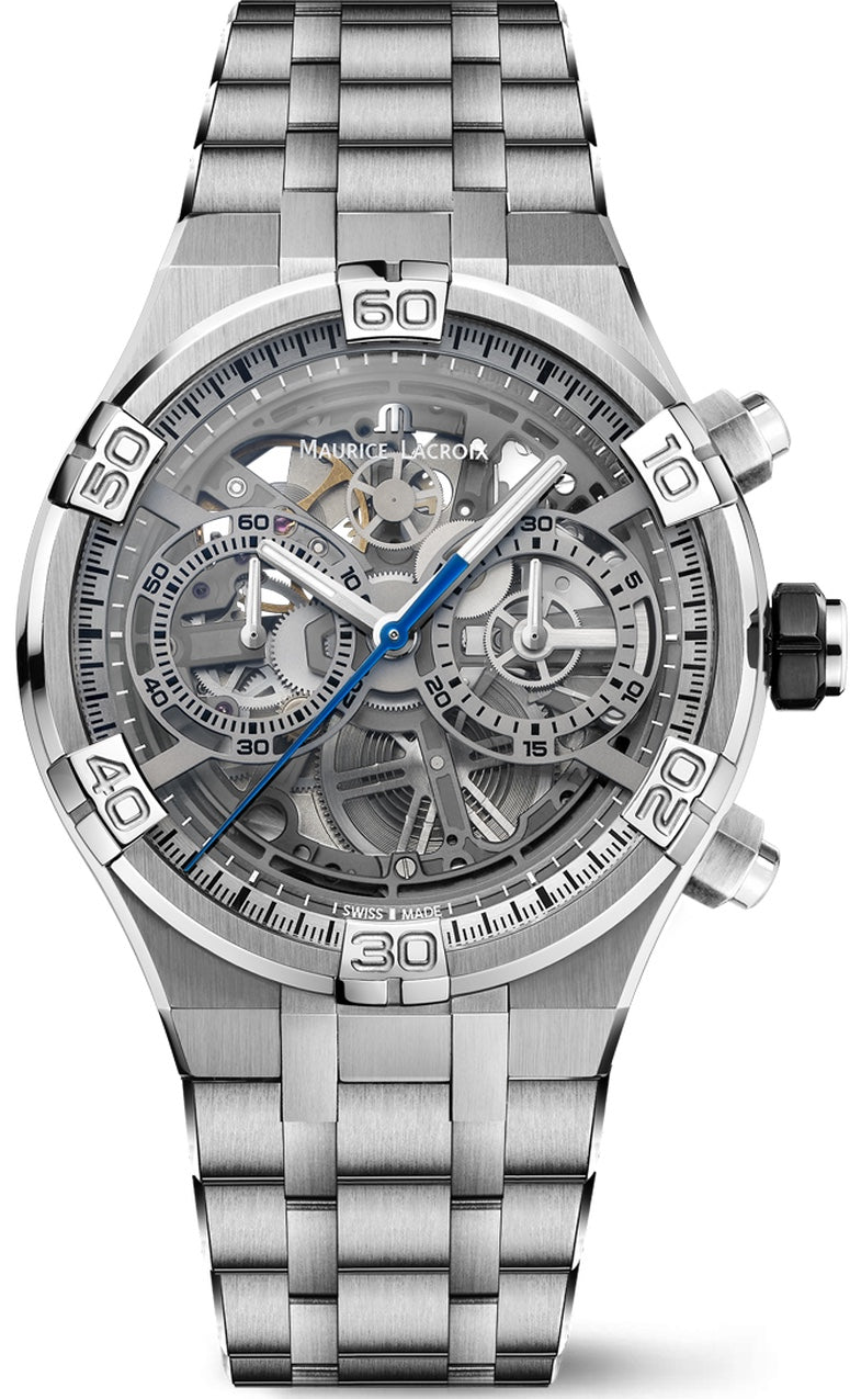 Maurice Lacroix Aikon Chronograph Skeleton 44mm Watch AI6098-SS002-090-1 Image 1
