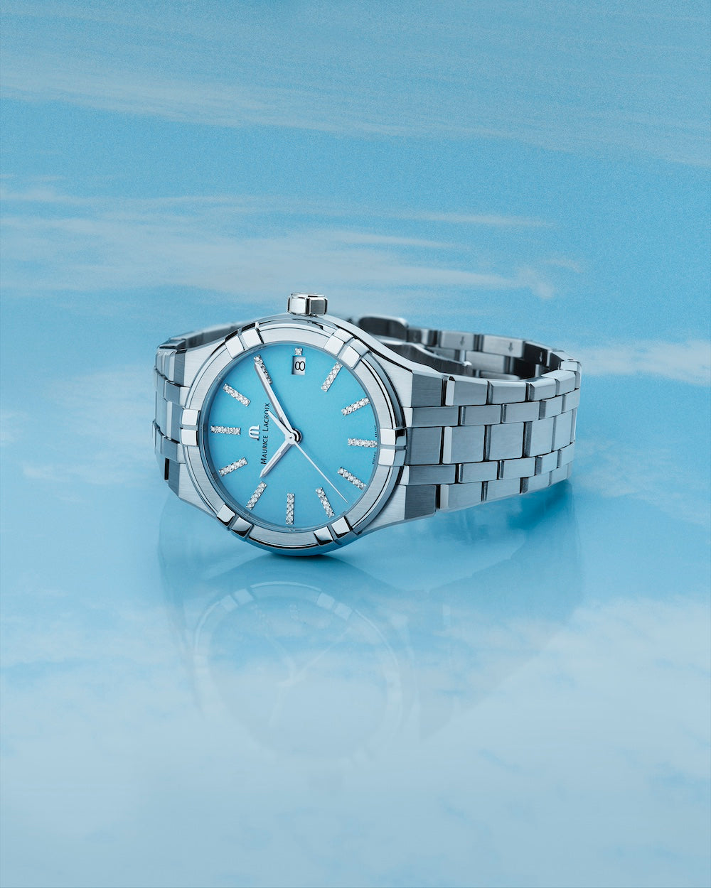 Maurice Lacroix Aikon Quartz 35mm Deep Sky Blue Watch AI1106-SS002-450-1 Image 2