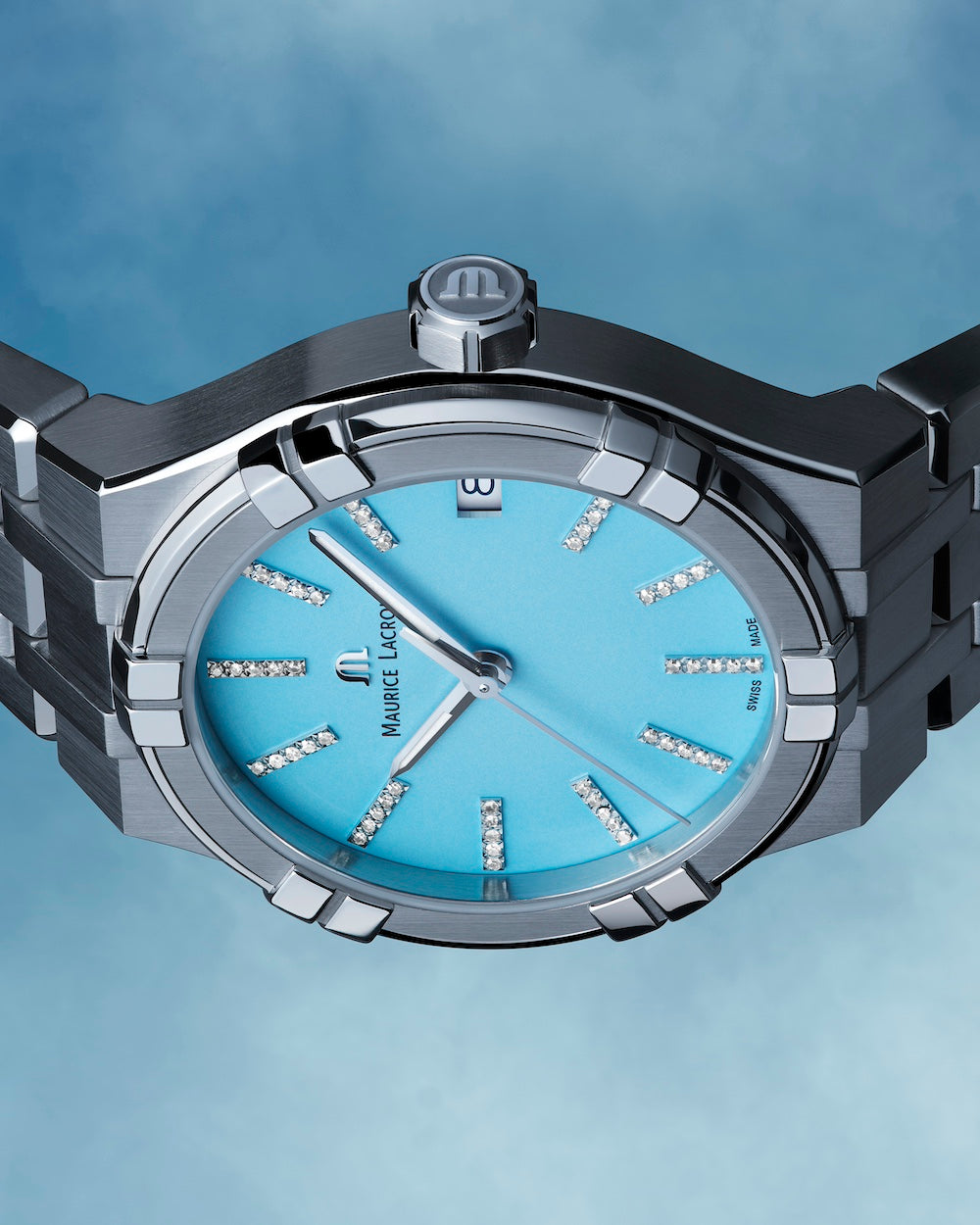 Maurice Lacroix Aikon Quartz 35mm Deep Sky Blue Watch AI1106-SS002-450-1 Image 3