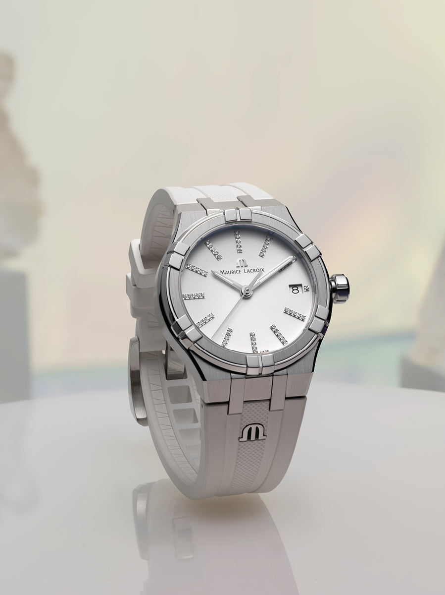 Maurice Lacroix Aikon Quartz Matt White Watch AI1106-SS000-150-7 Image 3
