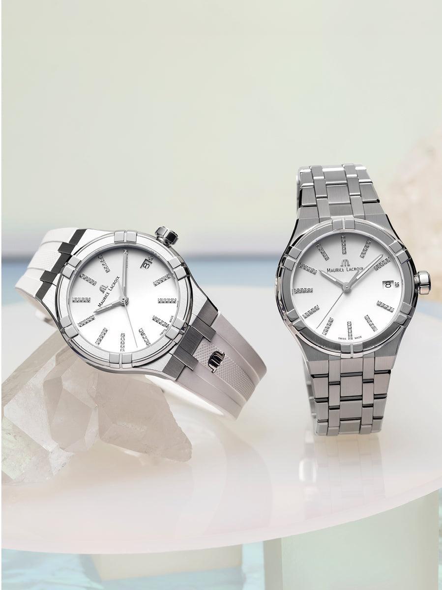 Maurice Lacroix Aikon Quartz Matt White Watch AI1106-SS000-150-7 Image 4