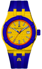 Maurice Lacroix Aikon Quartz TIDE FIBA Yellow Blue Special Edition Watch D AI2008-68YZ8-800-0 Image 1