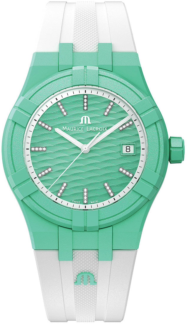 Maurice Lacroix Aikon Quartz TIDE Light Green Watch AI2008-CCCC1-3A0-0 Image 1