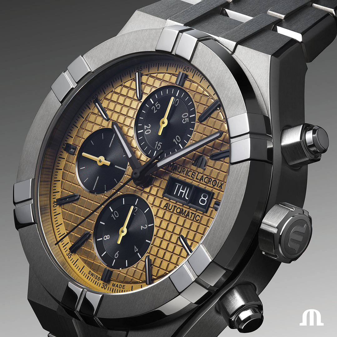 Maurice Lacroix Aikon Titanium Chronograph Watch AI6038-TT032-530-1 Image 3
