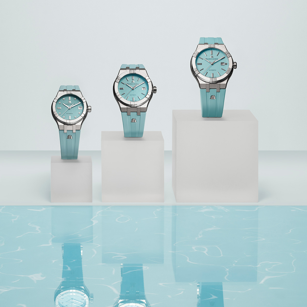 Maurice Lacroix Aikon Turquoise 42mm Limited Edition Watch AI6008-SS00F-431-C Image 3