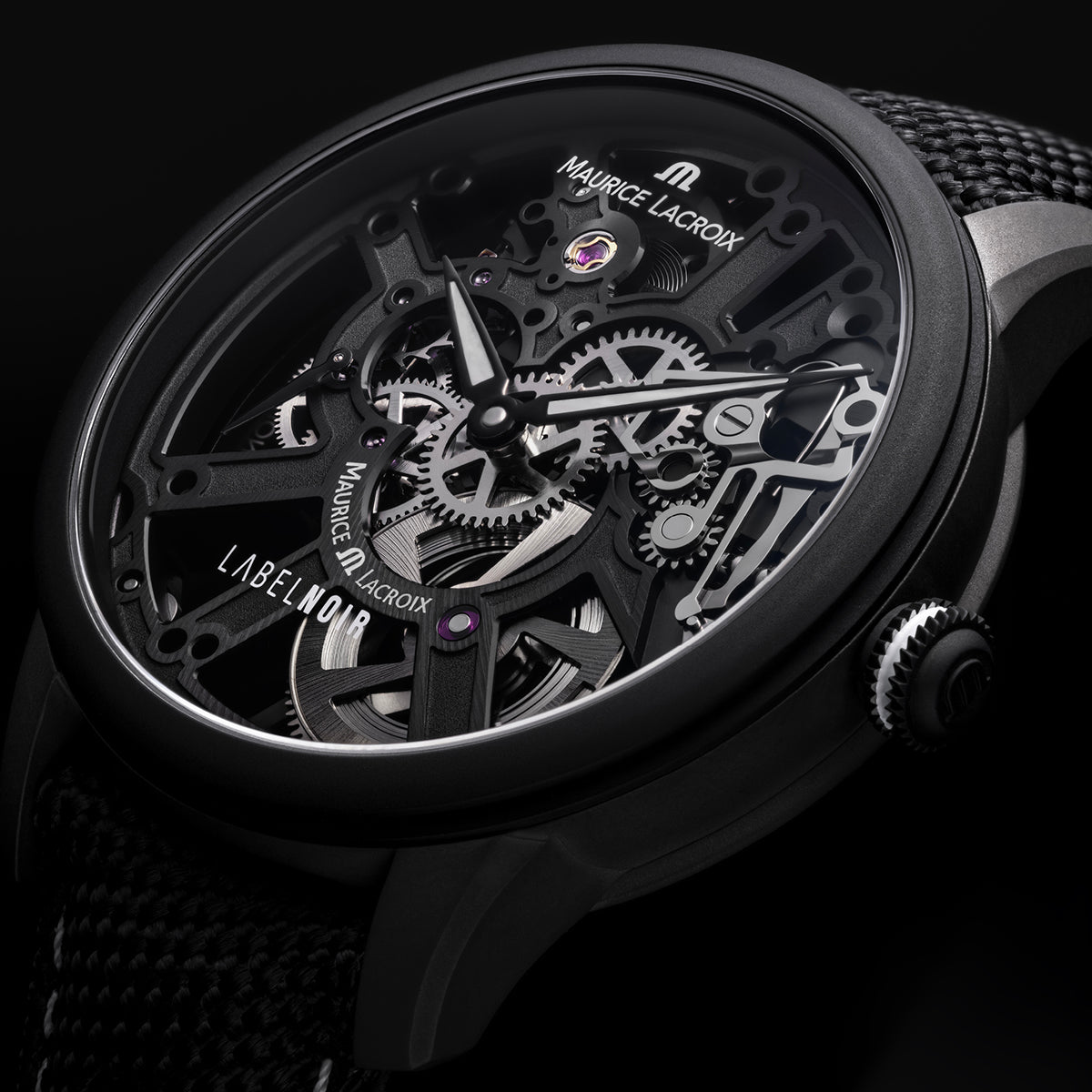 Maurice Lacroix Masterpiece Skeleton Label Noir Limited Edition Watch MP7228-DLB04-090-2 Image 3