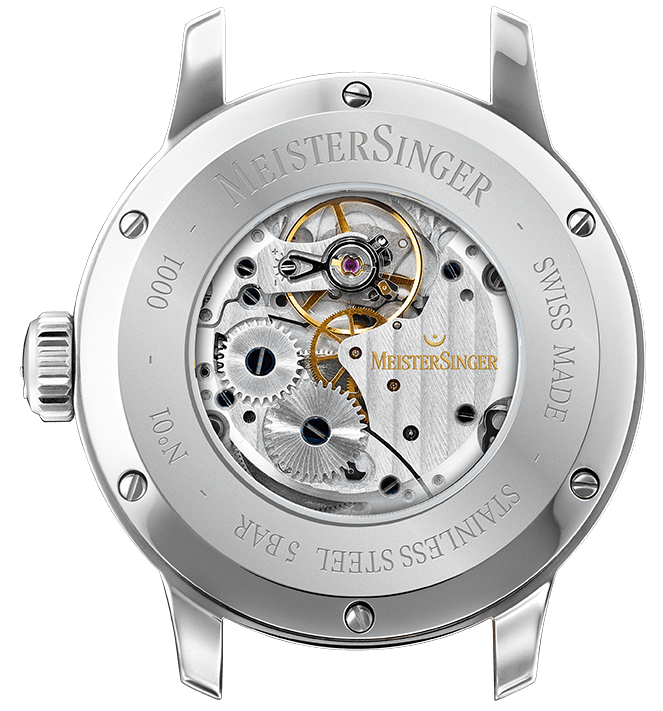 MeisterSinger N. 01 Mens Suede Dark Brown Watch AM3303 Image 2