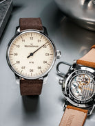 MeisterSinger N. 01 Mens Suede Dark Brown Watch AM3303 Image 3